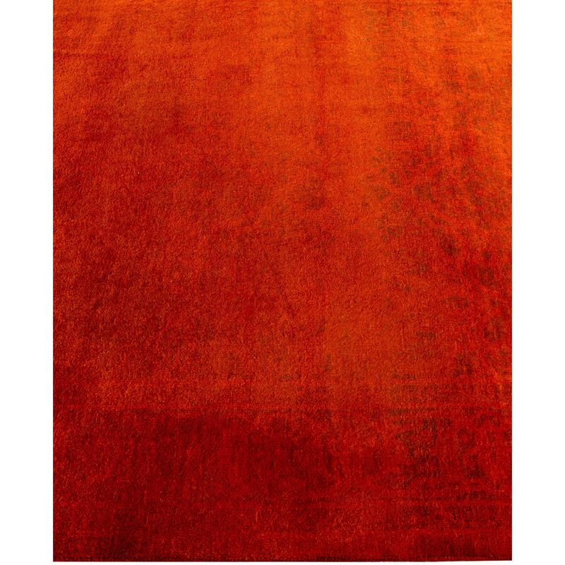 Overdyed One-of-a-Kind Hand-Knotted Area Rug - Orange - 3' 3" x 5' 10"