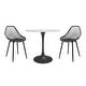 preview thumbnail 1 of 22, Kurv Mid-Century Modern 3-Piece Cafe Dining Set