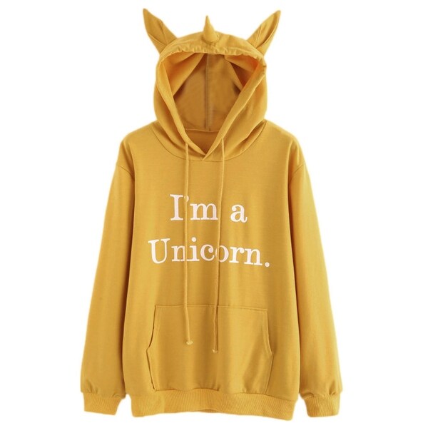 yellow hooded jumper
