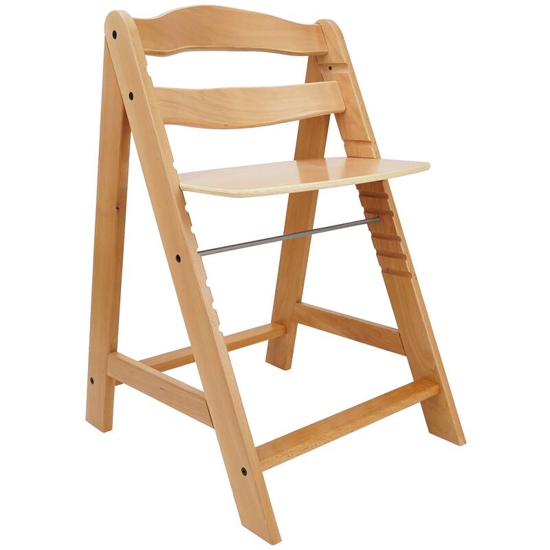 509 Sky Wooden Chair- Natural, German Beechwood, Kids Furniture, Adjustable Seat & Footrest (218 lbs)