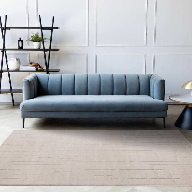 White Lines Design High-Traffic Rug