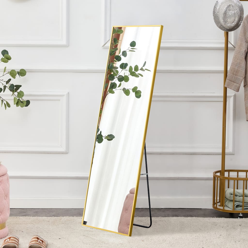The 4rd generation aluminum Alloy Wall Mounted Full Body Mirror, Bathroom Makeup Mirror, Bedroom Entrance, Decorative mirror