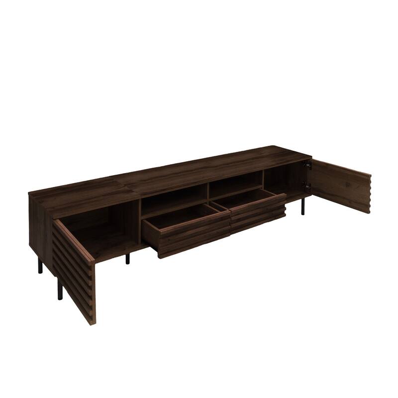 78" Modern TV Stand for TVs up to 85" - Entertainment Center with Closed Storage, Cable Management, Large TV Stand