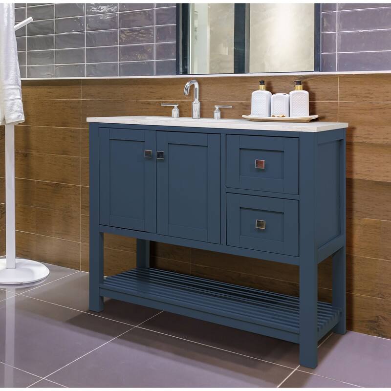 Tribecca 36" 2-Drawer Vanity - Blue