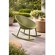 preview thumbnail 10 of 45, Set of 2 Mid-Century Modern Rocking Lounge Chairs - Egg-Shaped Breathable Plastic Seat with Durable Plastic Base, Accent Seating