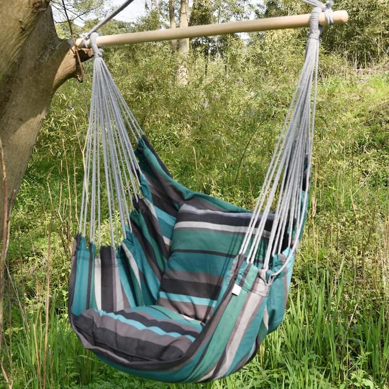 Cotton Hanging Hammock Chair Large Hanging Rope Seat with 2 Cushions