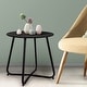 preview thumbnail 11 of 17, Portable Steel Outdoor Patio Round Side Table Weather Resistant Round Table