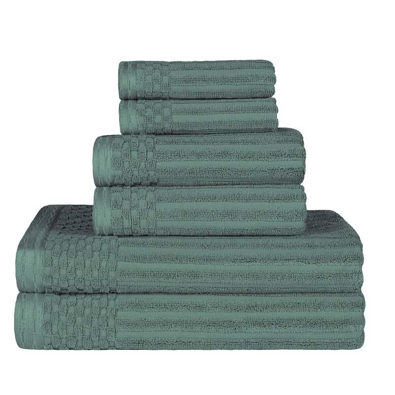 Superior Soho Ribbed Cotton 6-Piece Assorted Towel Set