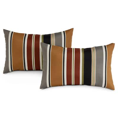 Brick Stripe 19-inch x 12-inch Outdoor Accent Pillow (Set of 2)