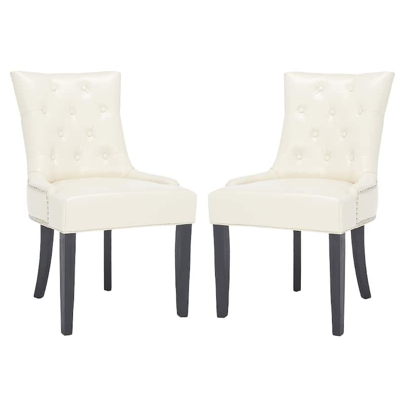 SAFAVIEH Chelsey Grey Ring Dining Chair (Set of 2) - 22" x 25.6" x 36.4" - 22"W x 25"D x 36"H
