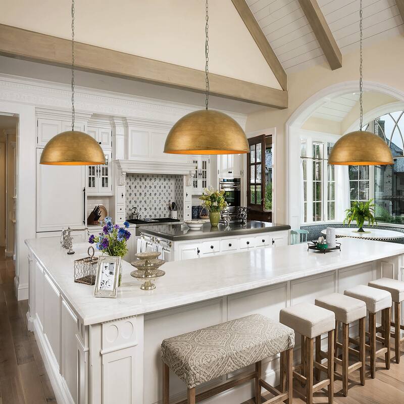 4-Light Modern Vintage Chandelier Dome Pendant Light - 23.62''