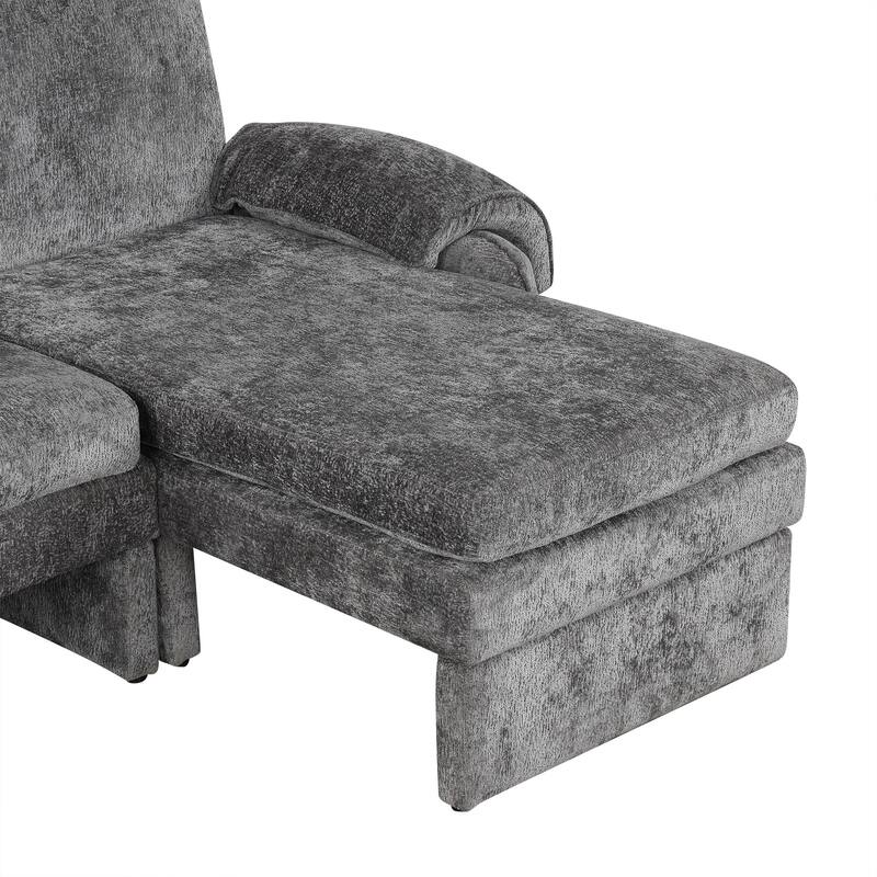 Convertible Recliner Futon Sofa with Adjustable Backrest