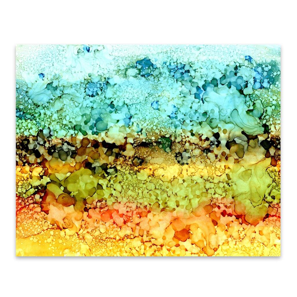 Abstract Alcohol Alcohol Ink Painting Metal Wall Art Print