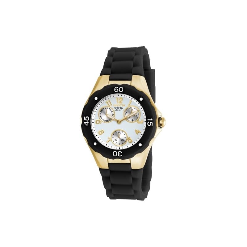 Invicta Women's Angel Black Rubber Quartz Watch