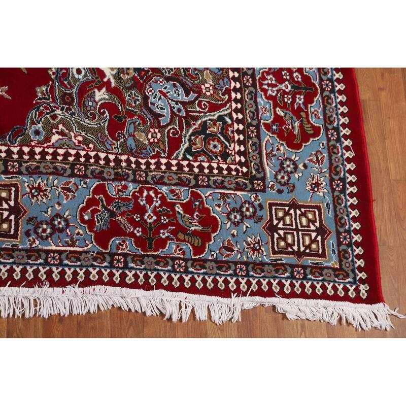 Animal Design Floral Kashan Turkish Area Rug Machine Made Carpet - 9'9" x 12'8"