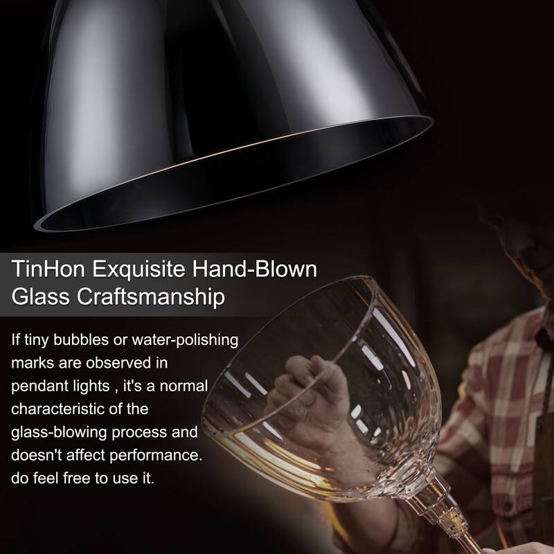 Starsky 1-Light Industrial Pendant With Glass Shade