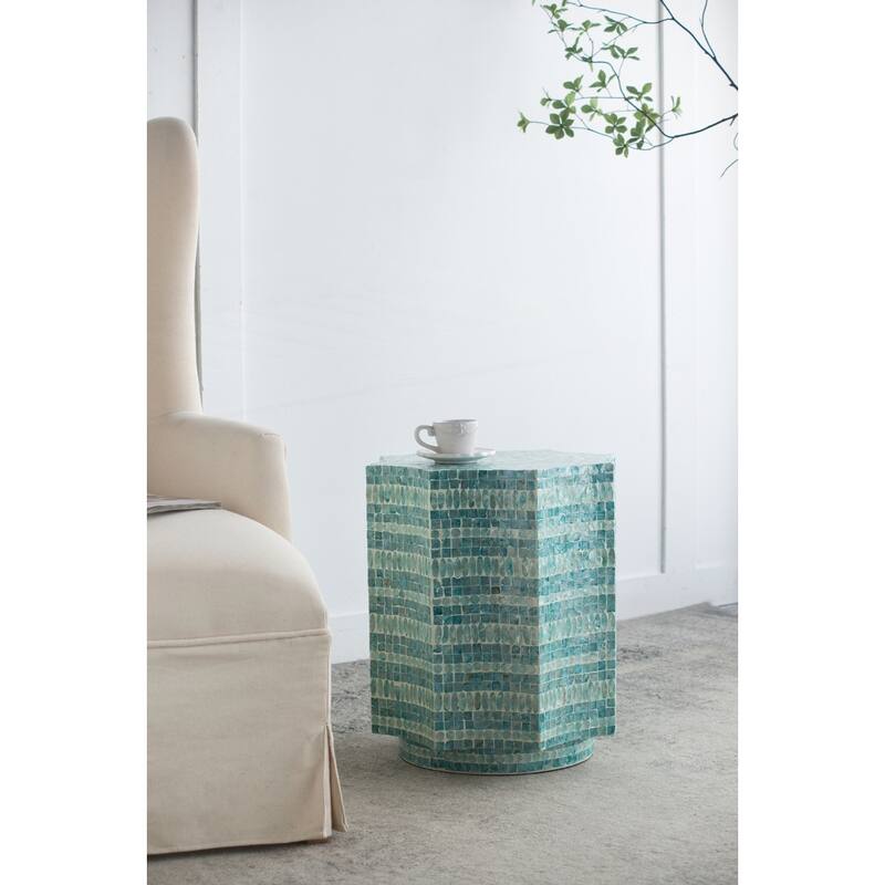 Stool with Capiz Design