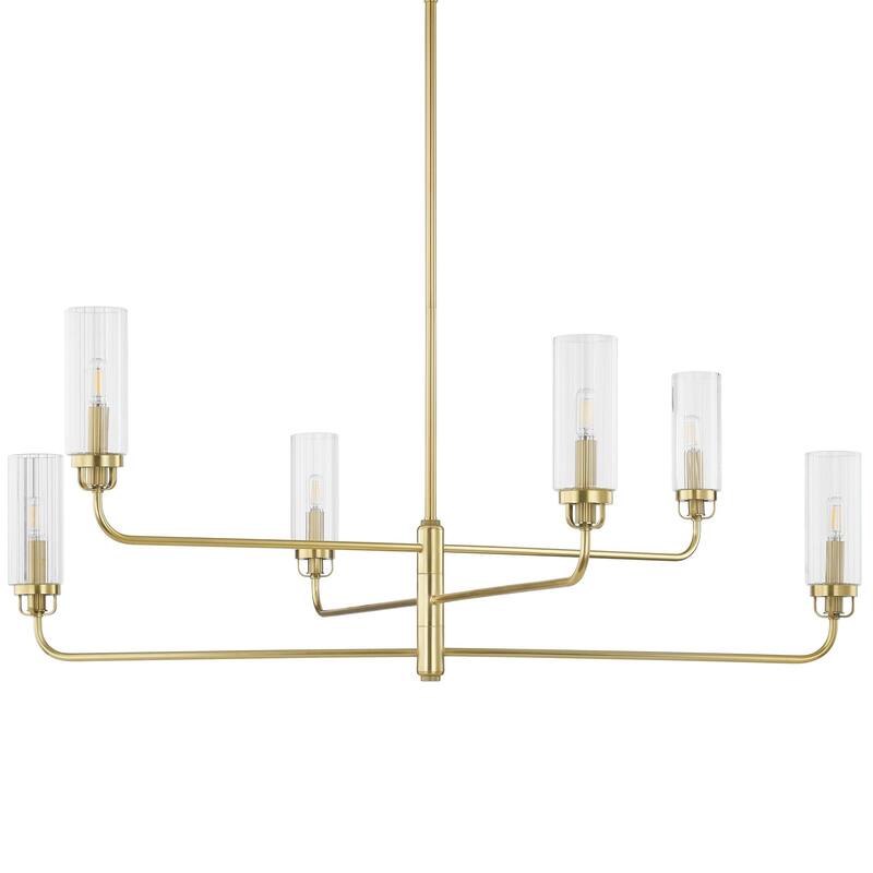 Hudson Valley Lighting 9306 Halifax 6 Light 48" Wide Chandelier - Aged Brass
