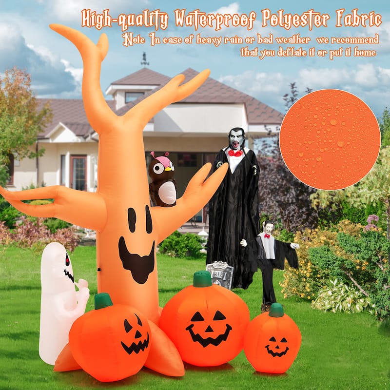 8 FT Halloween Inflatable Dead Tree Outdoor Halloween Yard Decorations