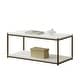 preview thumbnail 19 of 18, Caffoz Tall Center Table Coffee Table with Storage Shelf