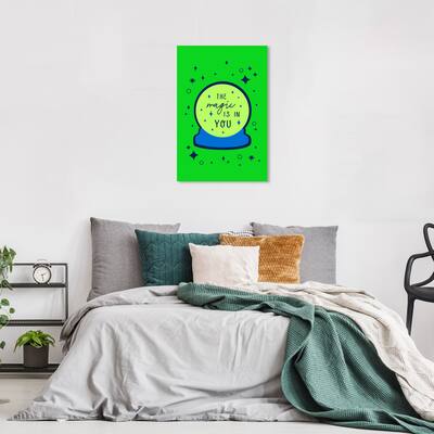 Wynwood Studio Canvas Typography and Quotes There s Magic Pink and Dark Pink Modern & Contemporary Wall Art Canvas Print
