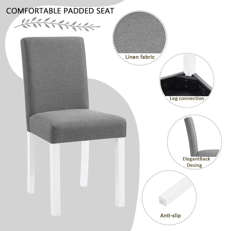 6-Piece Dining Set, 58.5" Wooden Dining Table with Bench and 4 Chairs