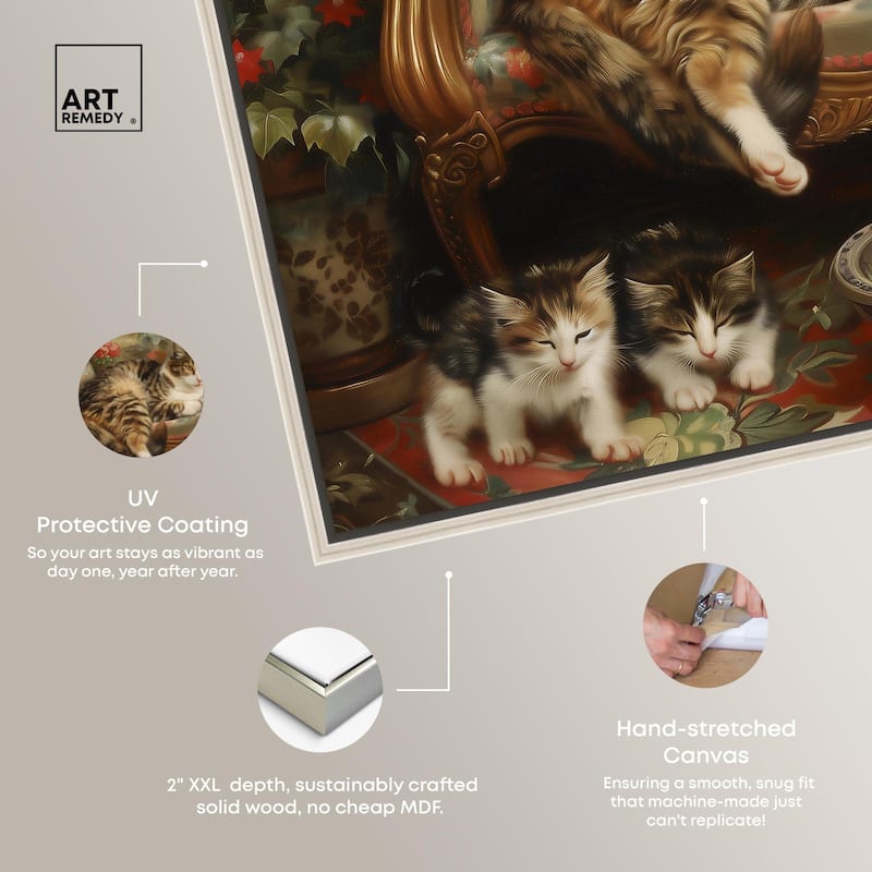Lounging Cats Canvas by Art Remedy