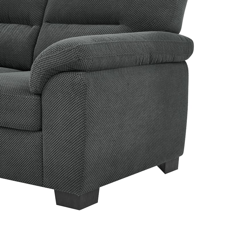 81" Modern Textured Fabric 3-Seater Sofa