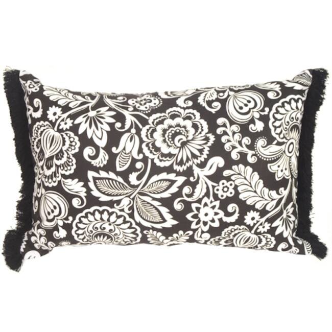Flower Power Cotton 16x24 Throw Pillow with Polyfill Insert