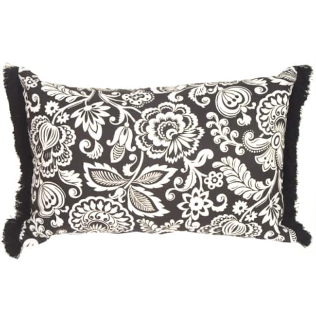 Flower Power Cotton 16x24 Throw Pillow with Polyfill Insert