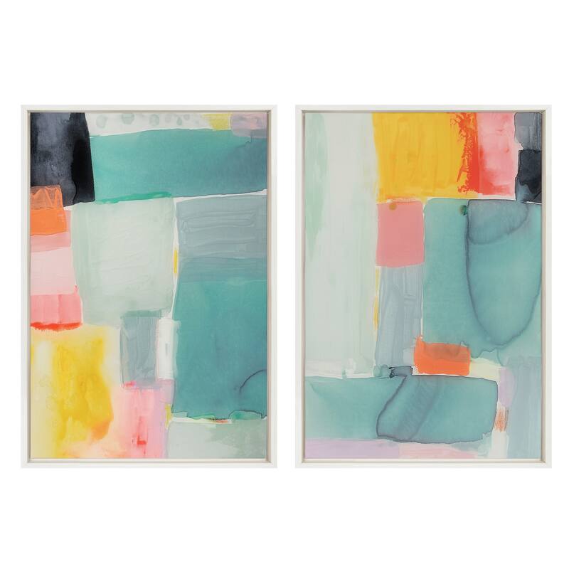 Kate and Laurel Sylvie United Framed Canvas Art Set by Amy Lighthall
