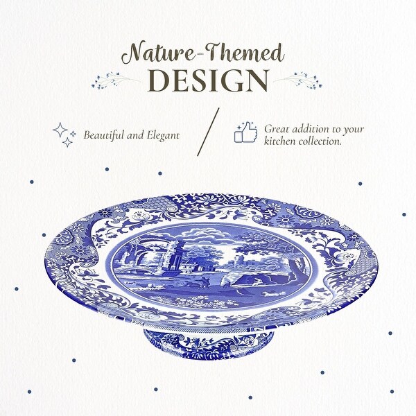 Spode Blue Italian Footed Cake Plate - 10.5 in - Bed Bath & Beyond