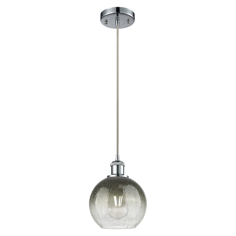 Innovations Lighting Endless Possibilities Ballston - Brookhaven Globe - 1 Light 8" Cord Hung Mini Pendant - Slate/Polished Chrome
