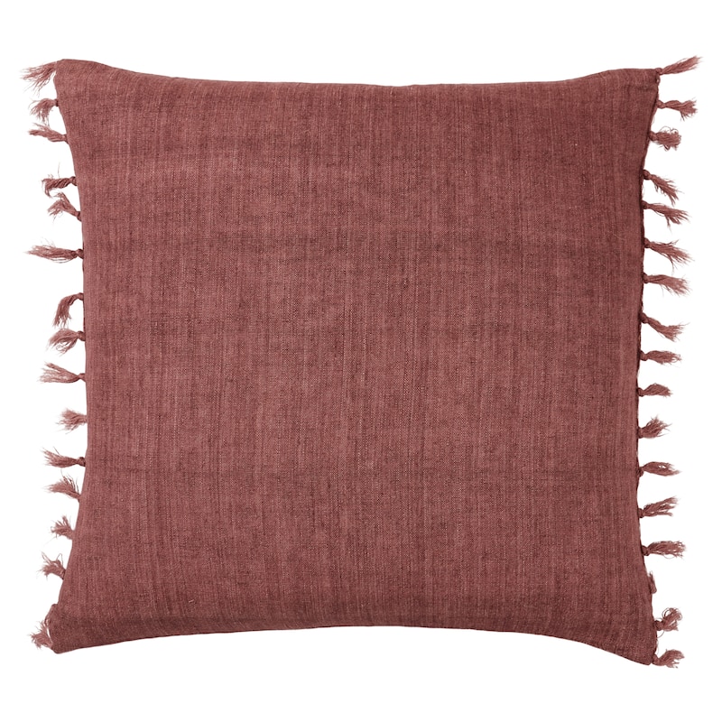 Willow Solid Pillow - 20"X20" Polyester Fill - Rose