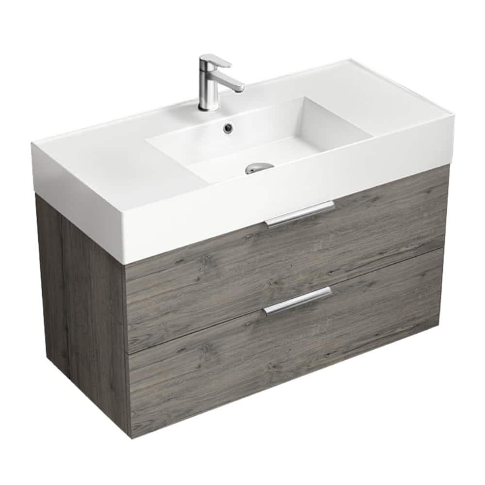Nameeks Derin-4018-W Derin 40" Wall Mounted Single Basin Vanity Set