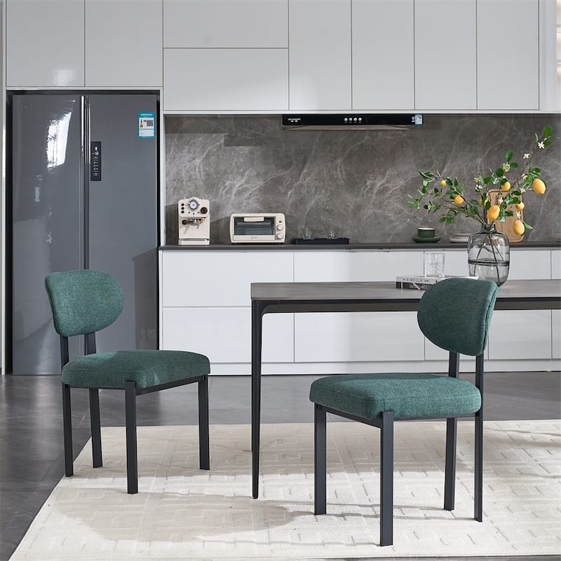 Dining Room Chairs Set of 2,Upholstered Boucle Kitchen Dining Chairs