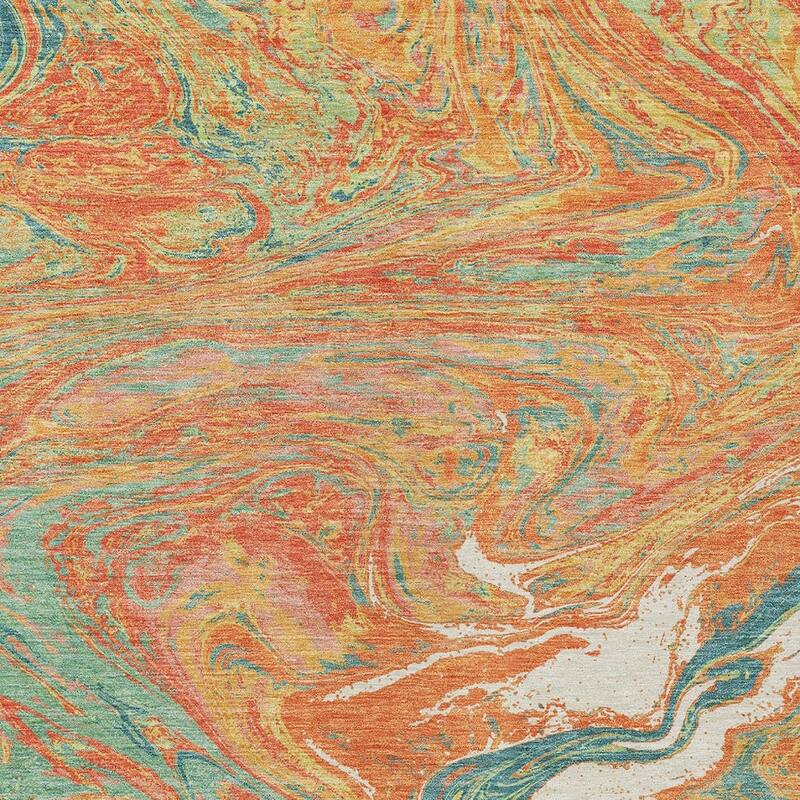 HomeRoots Abstract Transitional Rectangle Outdoor Rug