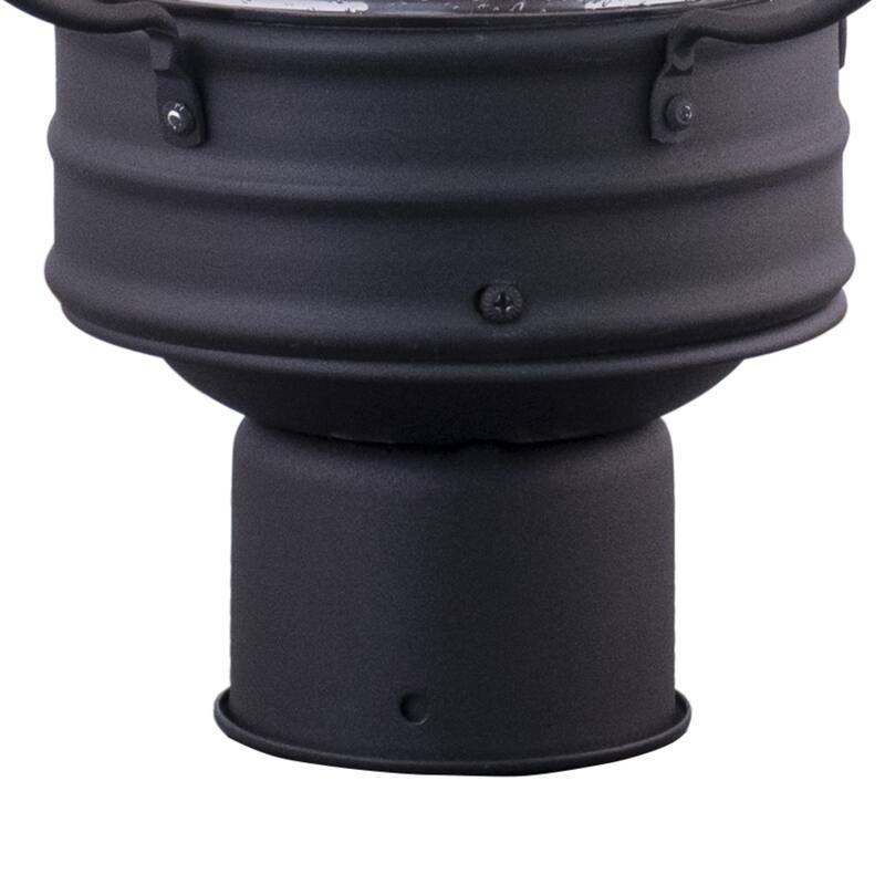 Chatham 1L Black Coastal Outdoor Globe Post Light Clear Glass - 13-in W x 22.5-in H x 13-in D