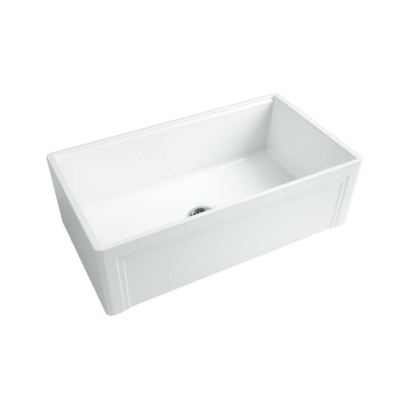 Devon 33in. Fireclay Workstation Reversible Farmhouse Kitchen Sink - 33