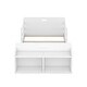 preview thumbnail 9 of 8, Twin Floor Bed with Guardrail and Storage Footboard, White