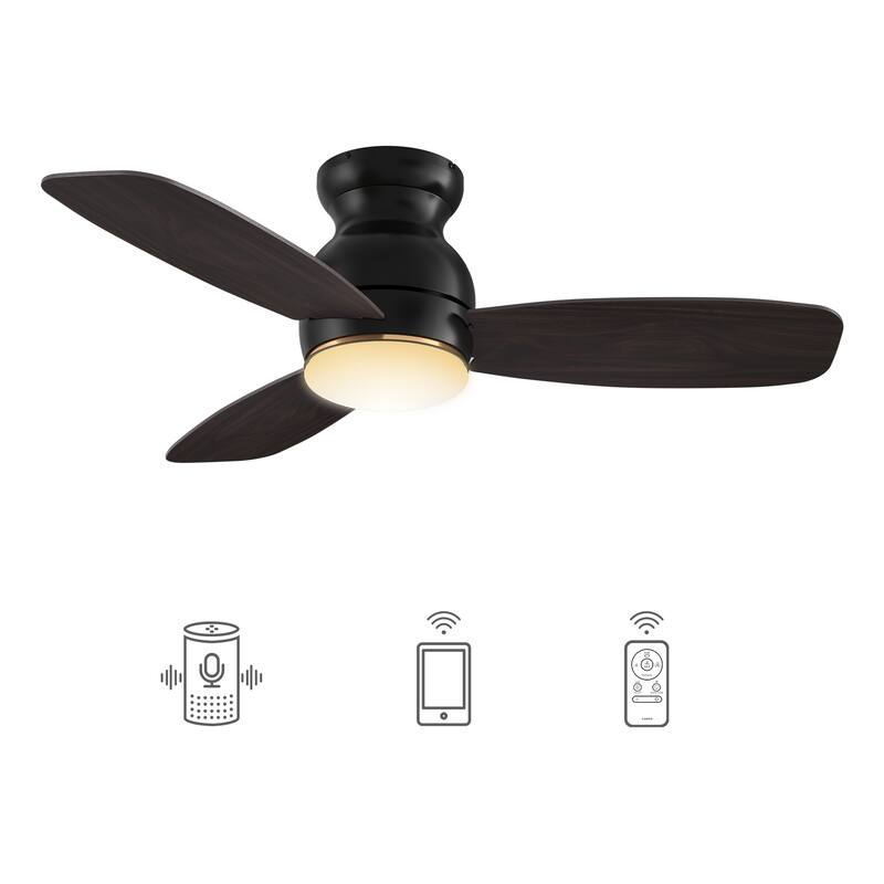 CARRO Quest 44" 3-Blade Smart Ceiling Fan with LED Light.