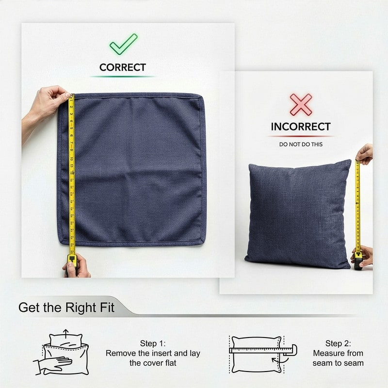 FINCATI 28" × 28" Outdoor Cushion Cover, Sofa Cushion Replacement Slipcover, Patio Seat Cover 28 Inches (COVER ONLY!)