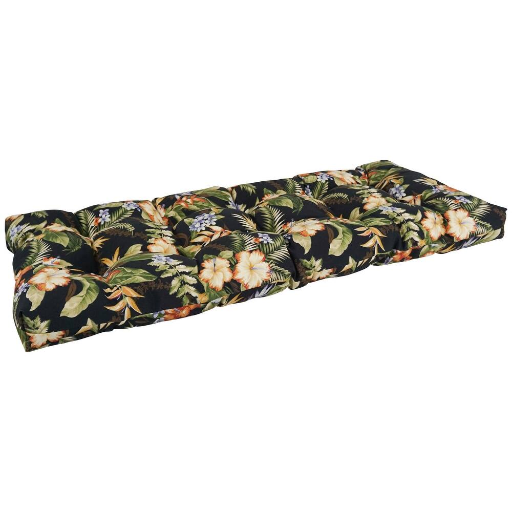 Tufted Indoor/Outdoor Bench Cushion (Multiple widths from 46 to 60 inch)