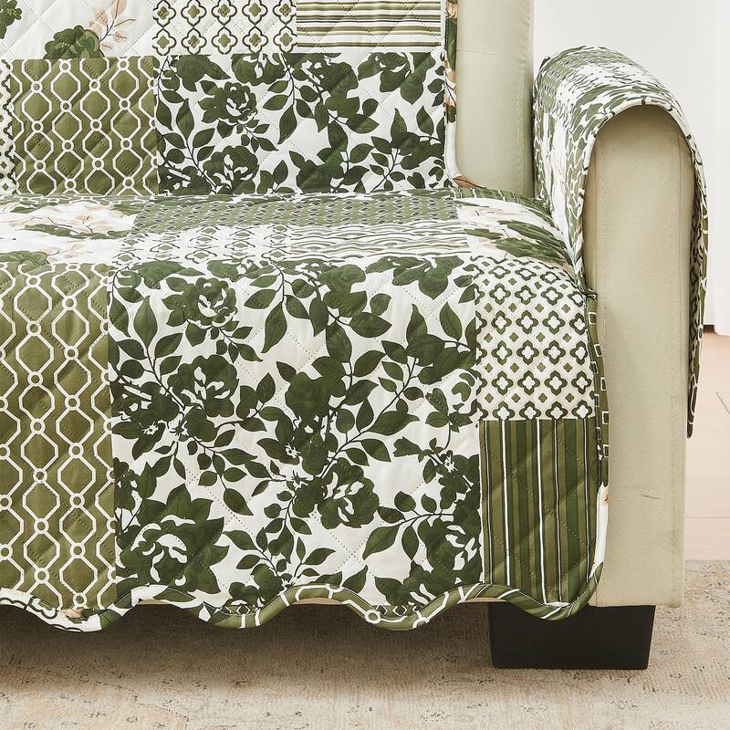Reversible Recliner Cover Patchwork Pet Furniture Protector Slipcover