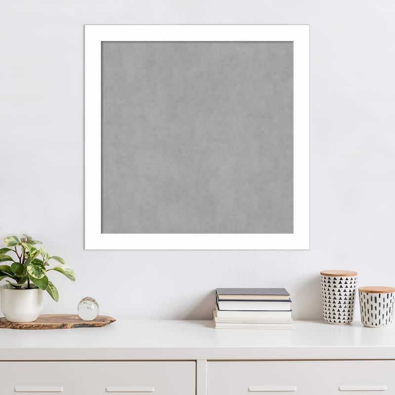 Amanti Art Basic White Narrow Framed Magnetic Board