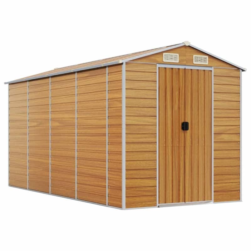 vidaXL Garden Shed Metal Outdoor Storage Shed Anthracite Galvanized Steel
