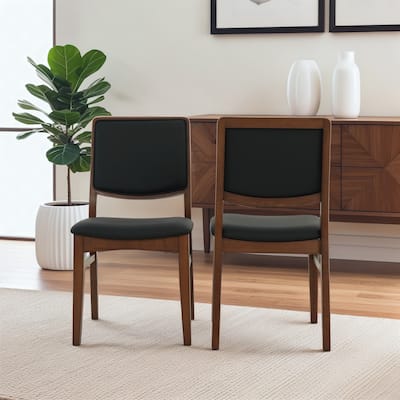 Ansonia Ergonomic Vegan Leather Upholstered Dining Chairs (Set of 2)