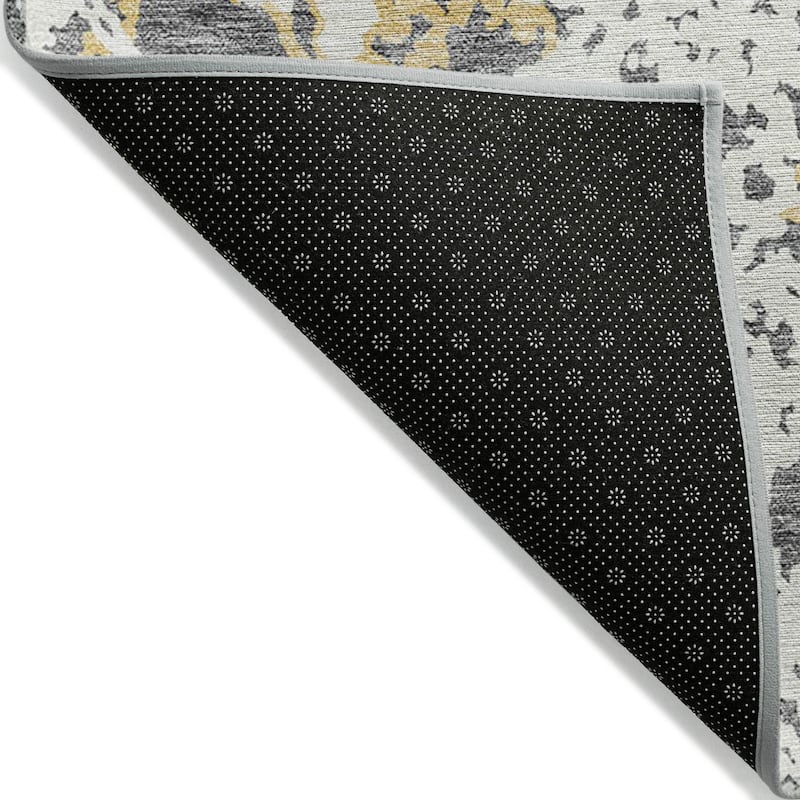 Machine Washable Indoor/ Outdoor Abstract Modern Chantille Rug