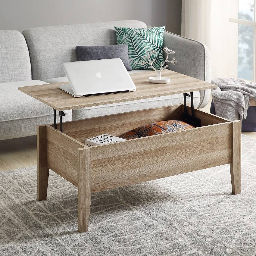 Moda Modern Lift-Top Coffee Table with Storage