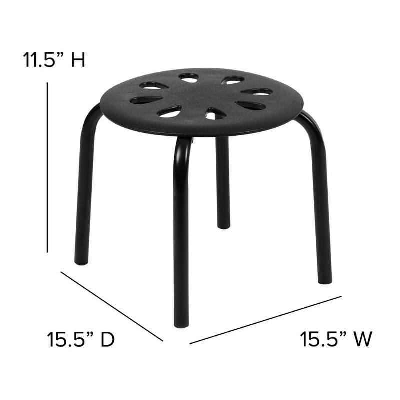Plastic Nesting Stack Stools - Classroom/Home, 11.5"Height (5 Pack)